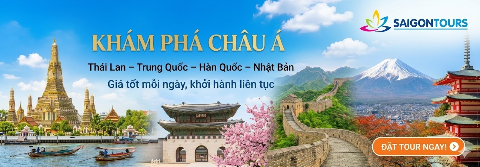 Khám phá châu á cùng Saigontours