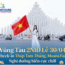 Tour Vũng Tàu 2N1D Lễ 30/04 – Check-in Tháp Tam Thắng, Moana Farm, Nghỉ dưỡng biển cực chill